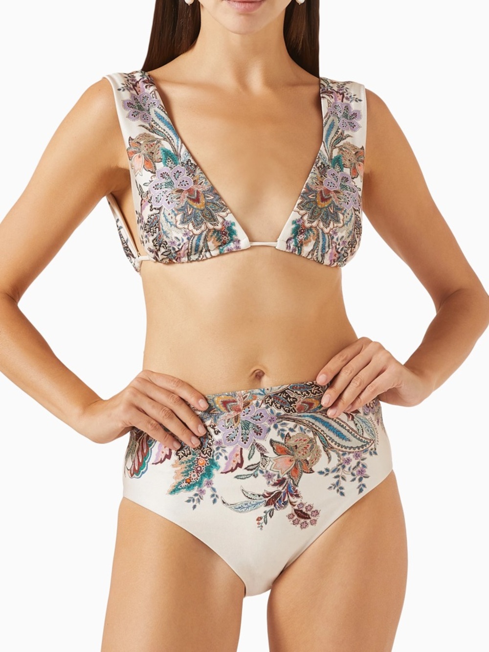 NWT Zimmermann Rhiannon Floral Print Bikini Size AU 2 US 8